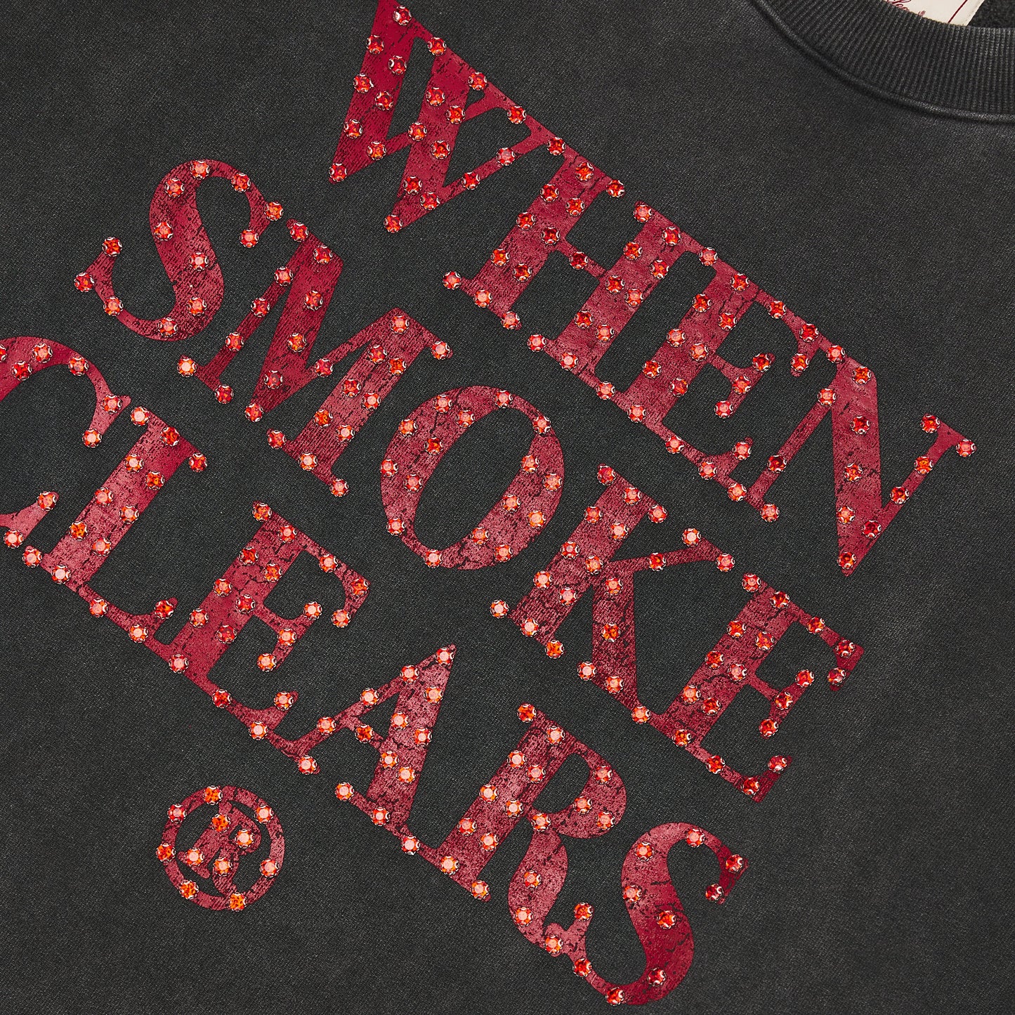 Diamond Rhinestone Sweatshirt | Black/Red