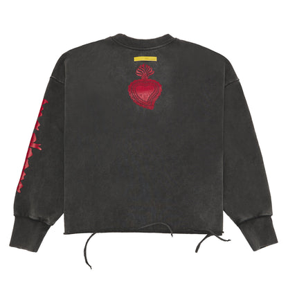 Diamond Rhinestone Sweatshirt | Black/Red