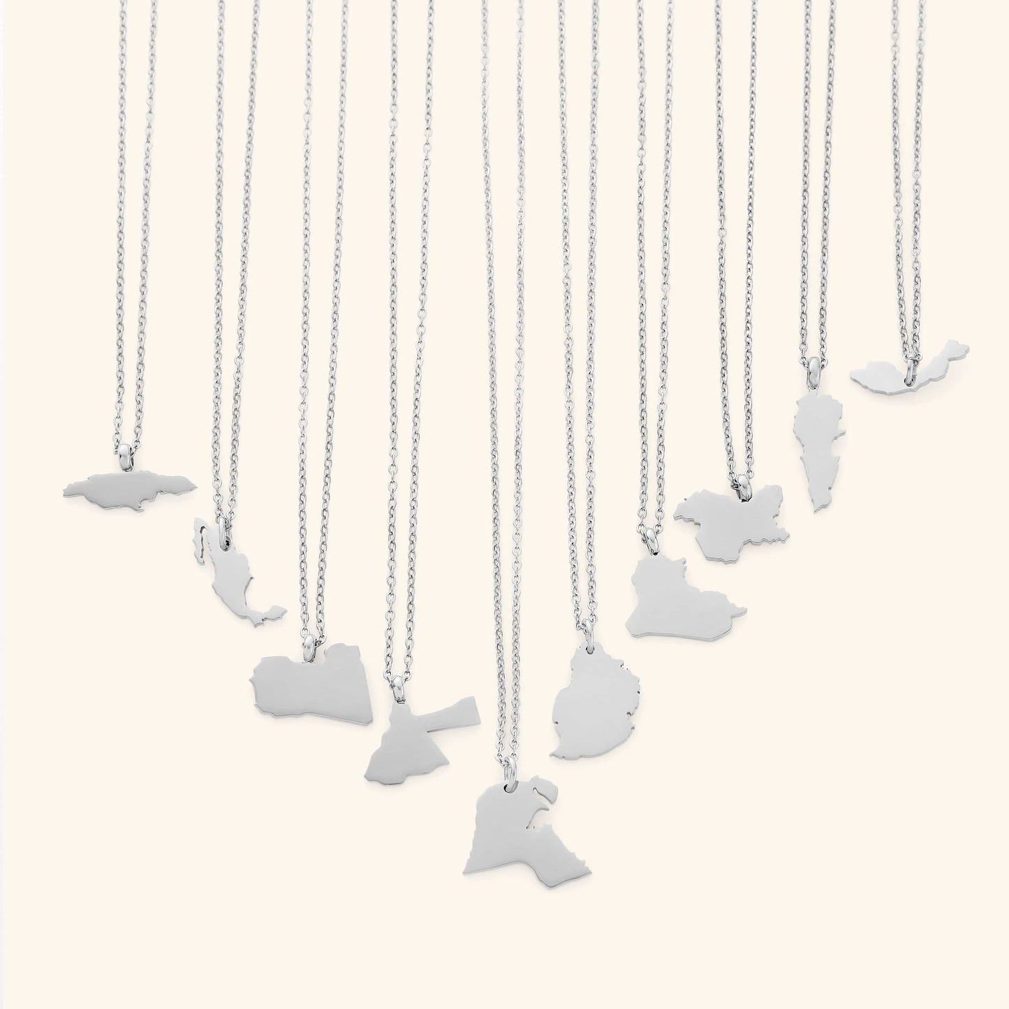 Country Map Necklace | Women