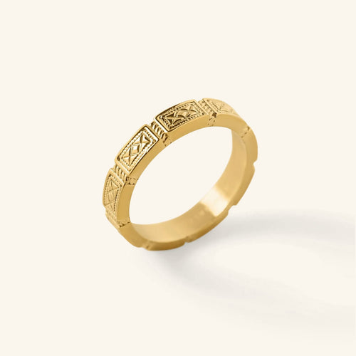 Damascus Tile Ring | Women