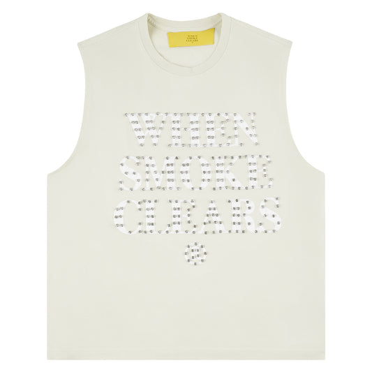 Diamond Sleeveless Tee | Vintage White