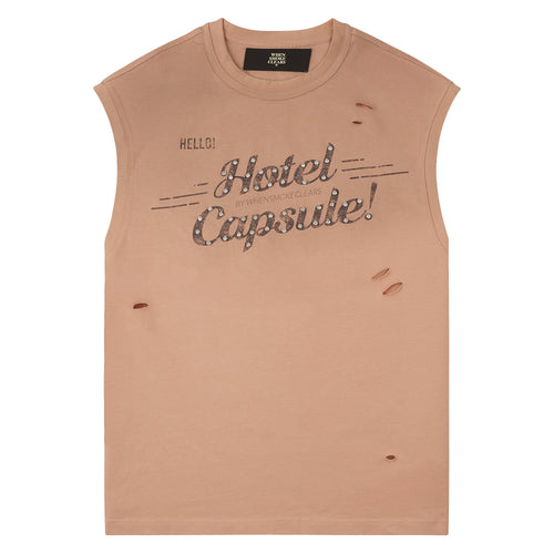 Hotel Capsule Sleeveless Tee | Wash Mauve