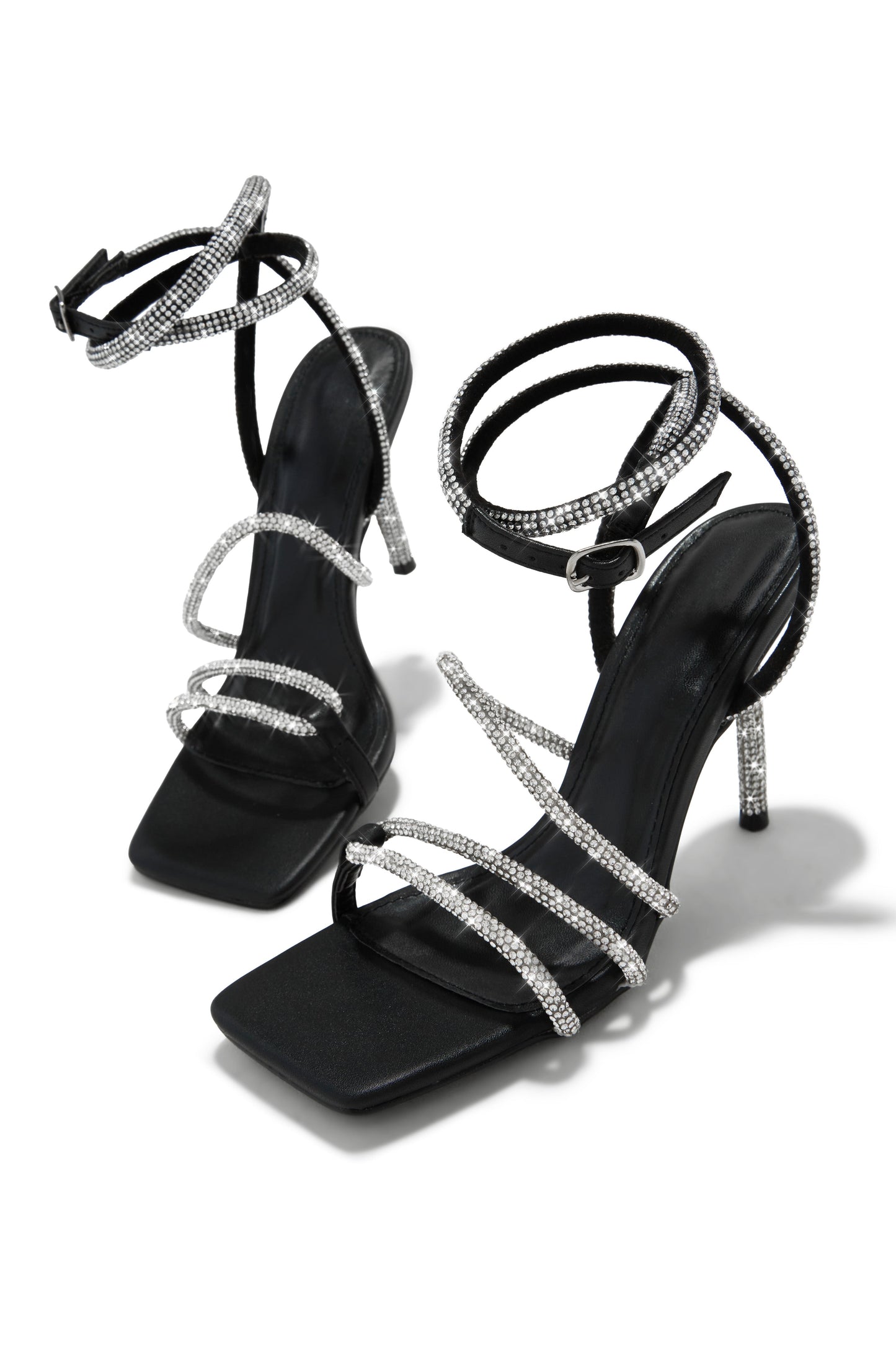 Ayiana Embellished Heels - Black