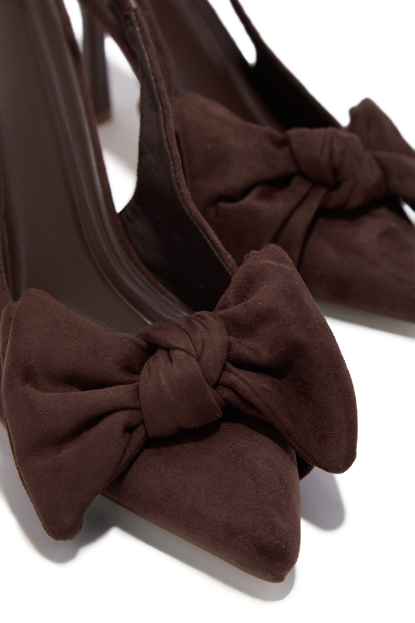 Kirstie Bow Slingback Pumps - Brown