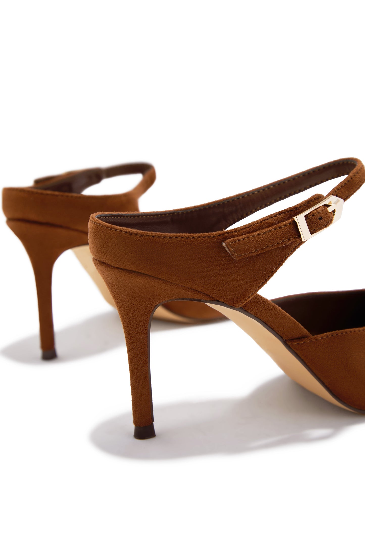Kaley Mule Heel Pumps - Tan