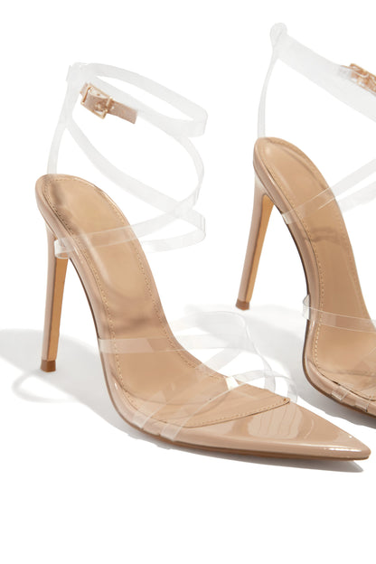 Gossip Girl Strappy High Heels - Clear