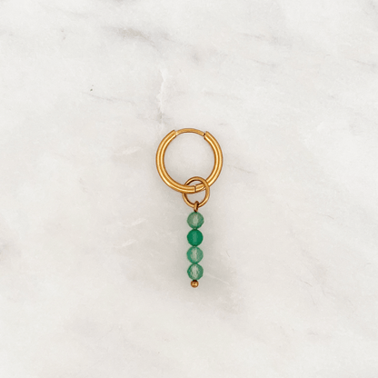 Fine Huggie Big Lime Beads