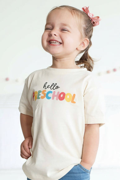 Hello New Grade Kids Graphic Tee | Natural