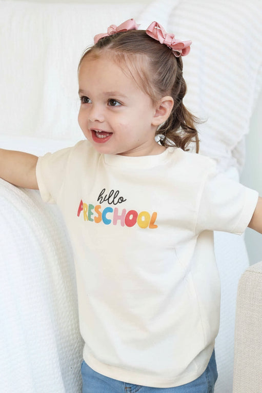 Hello New Grade Kids Graphic Tee | Natural