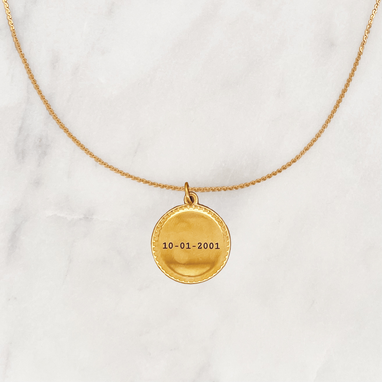 Necklace Engrave Classic Coin