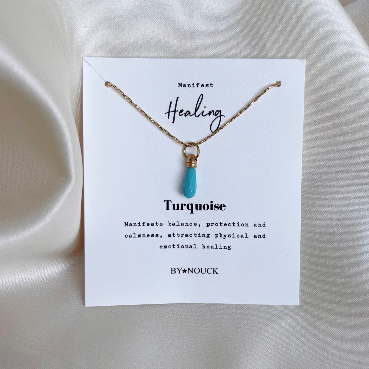 Necklace Manifest Stone Turquoise + initial