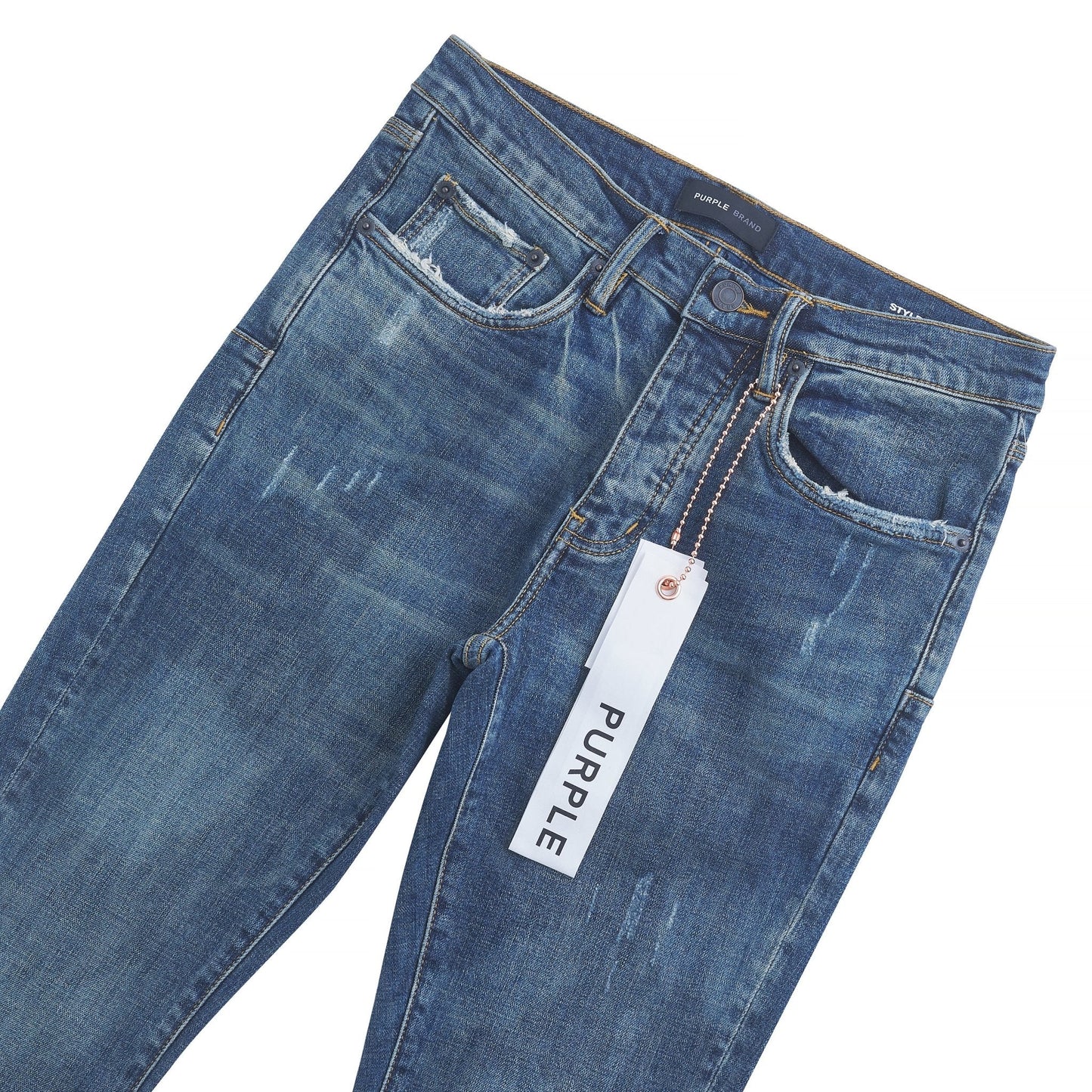 Perforated Dark Indigo Denim