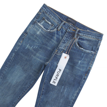 Perforated Dark Indigo Denim
