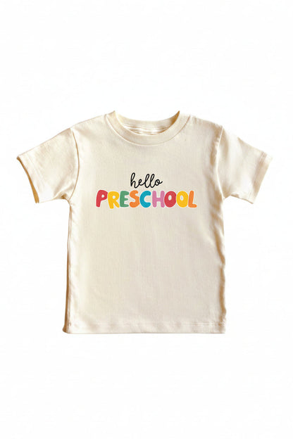 Hello New Grade Kids Graphic Tee | Natural