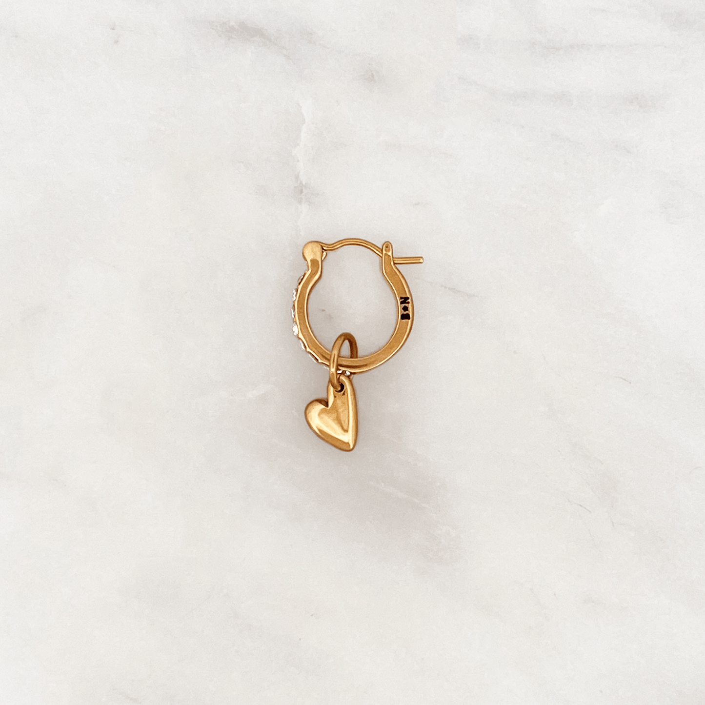 Rhinestones Hoop Little Heart