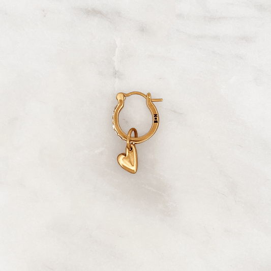 Rhinestones Hoop Little Heart