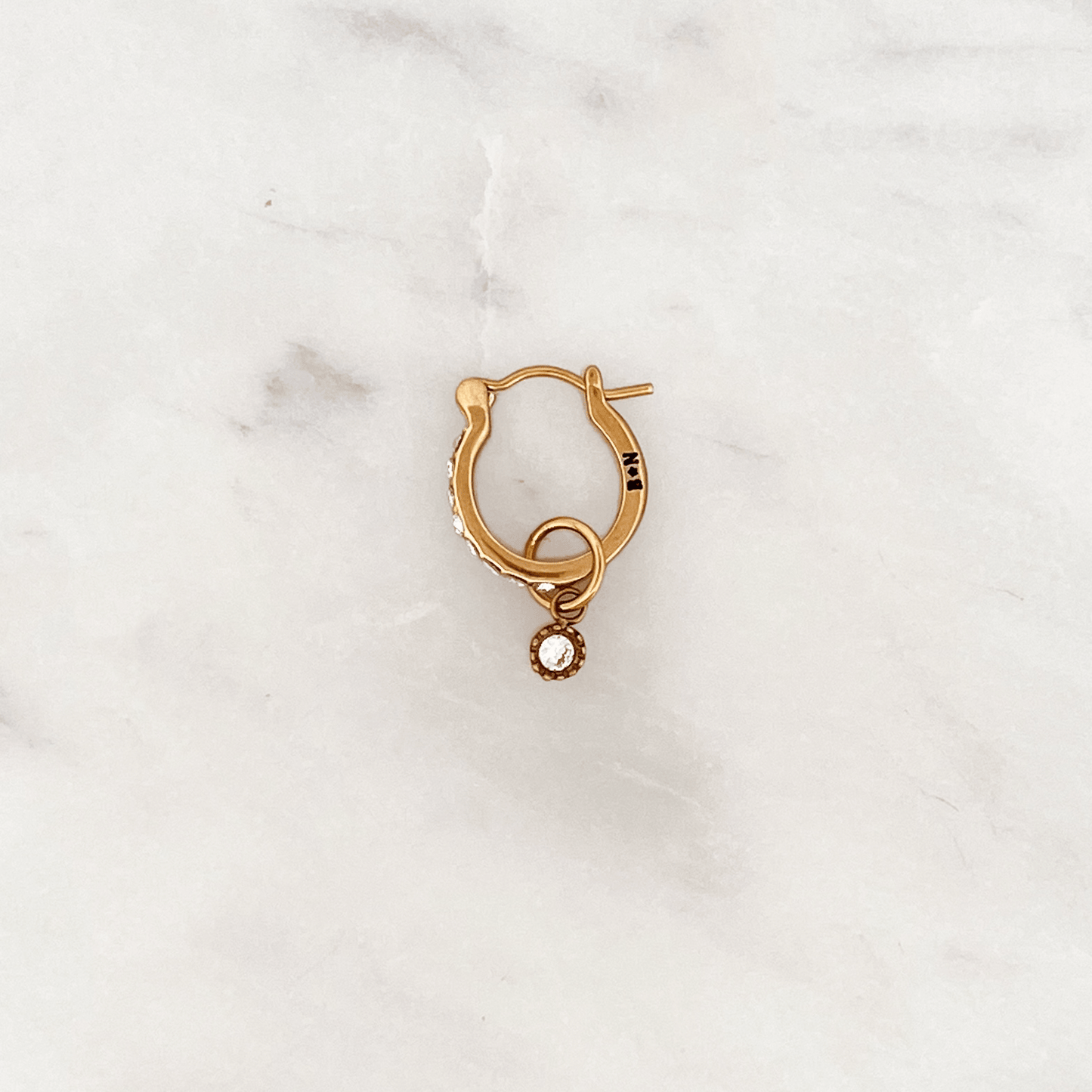 Rhinestones Hoop Shiny Drop