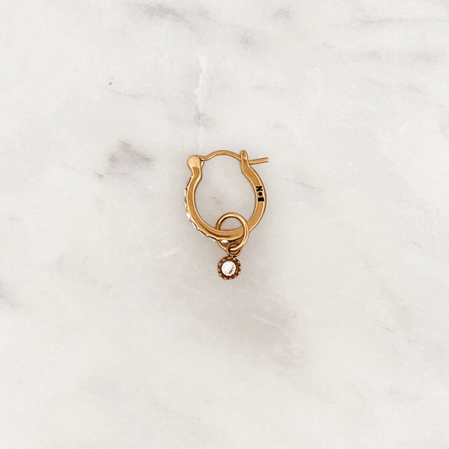 Rhinestones Hoop Shiny Drop