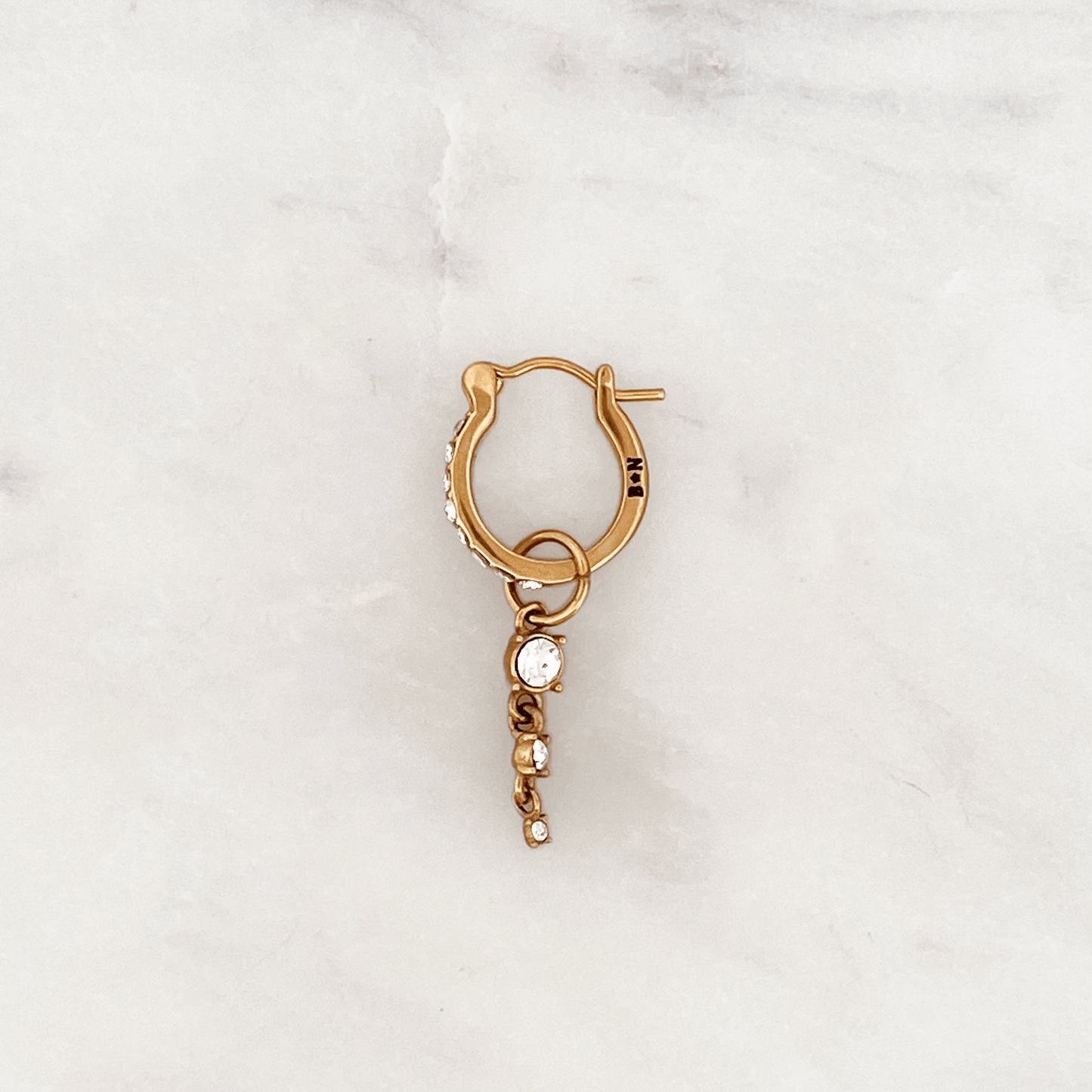Rhinestones Hoop Triple Shiny Drops