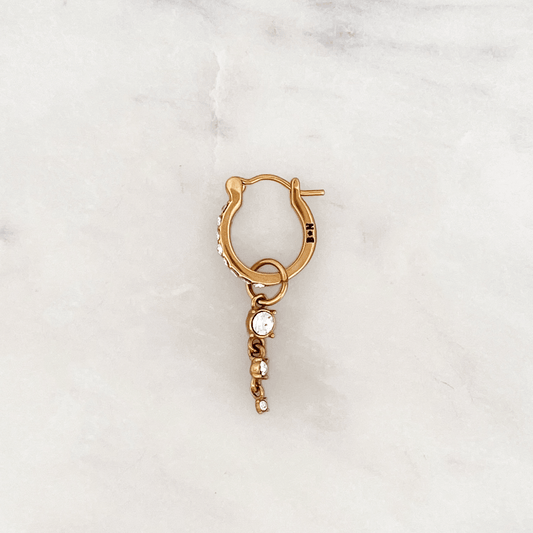 Rhinestones Hoop Triple Shiny Drops