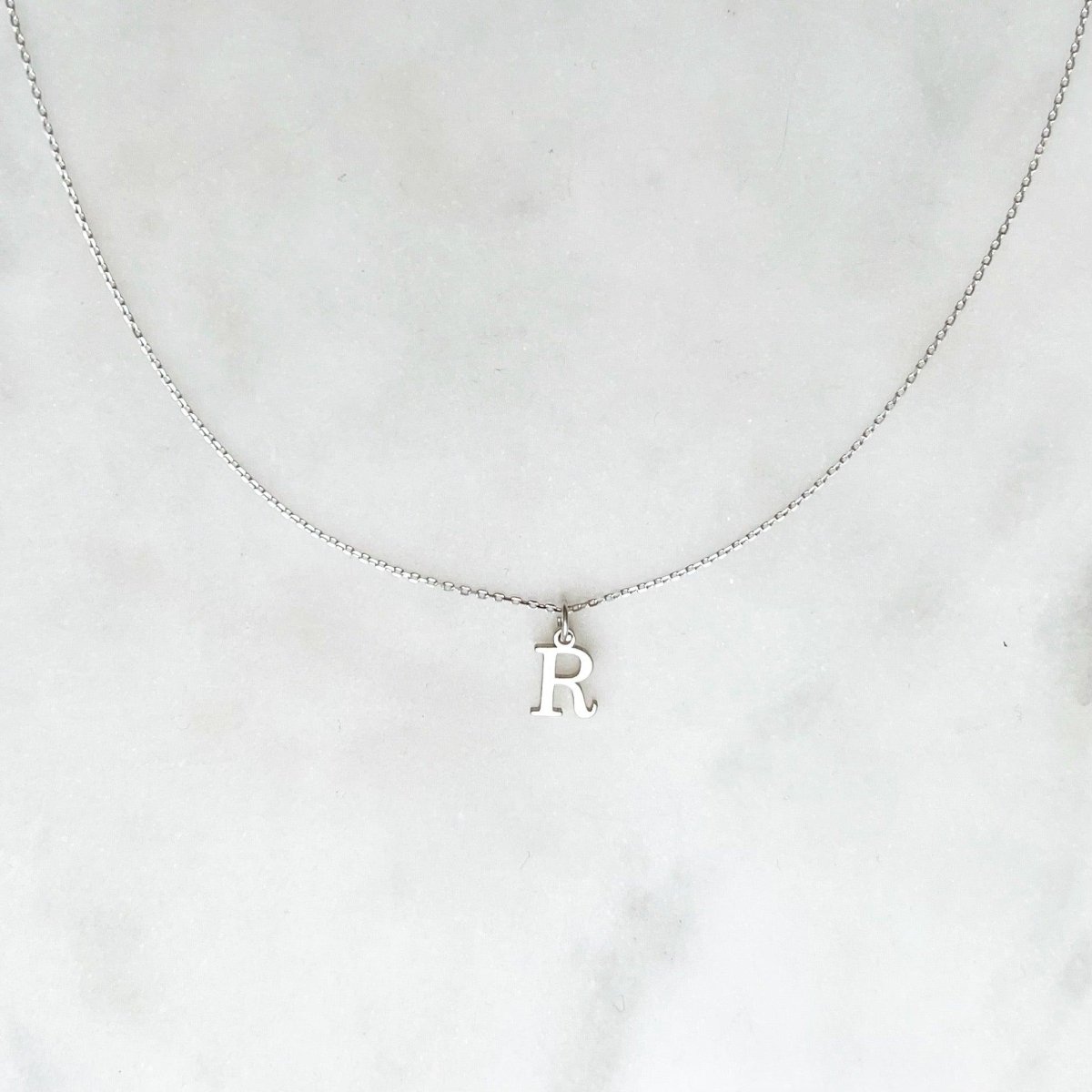 Sample Choker Initial Silverplated
