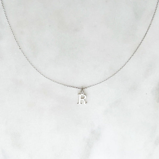 Sample Choker Initial Silverplated