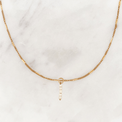 Signet Necklace Coconut Beads